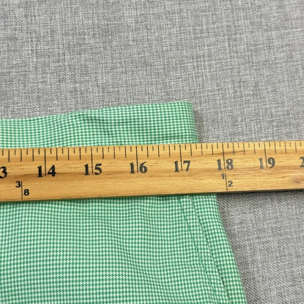 Polo Ralph Lauren Shorts Mens 35 Green Check Chino Flat‎ Front Casual Summer
